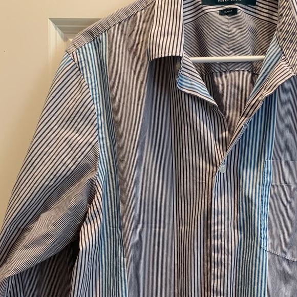 Perry Ellis long sleeve mens button up shirt size large - Picture 4 of 6